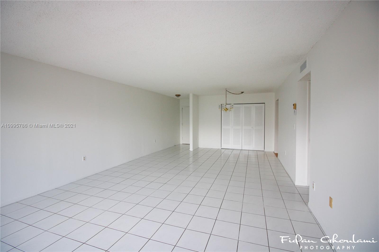 Unstaged vacation rental living room in Miami