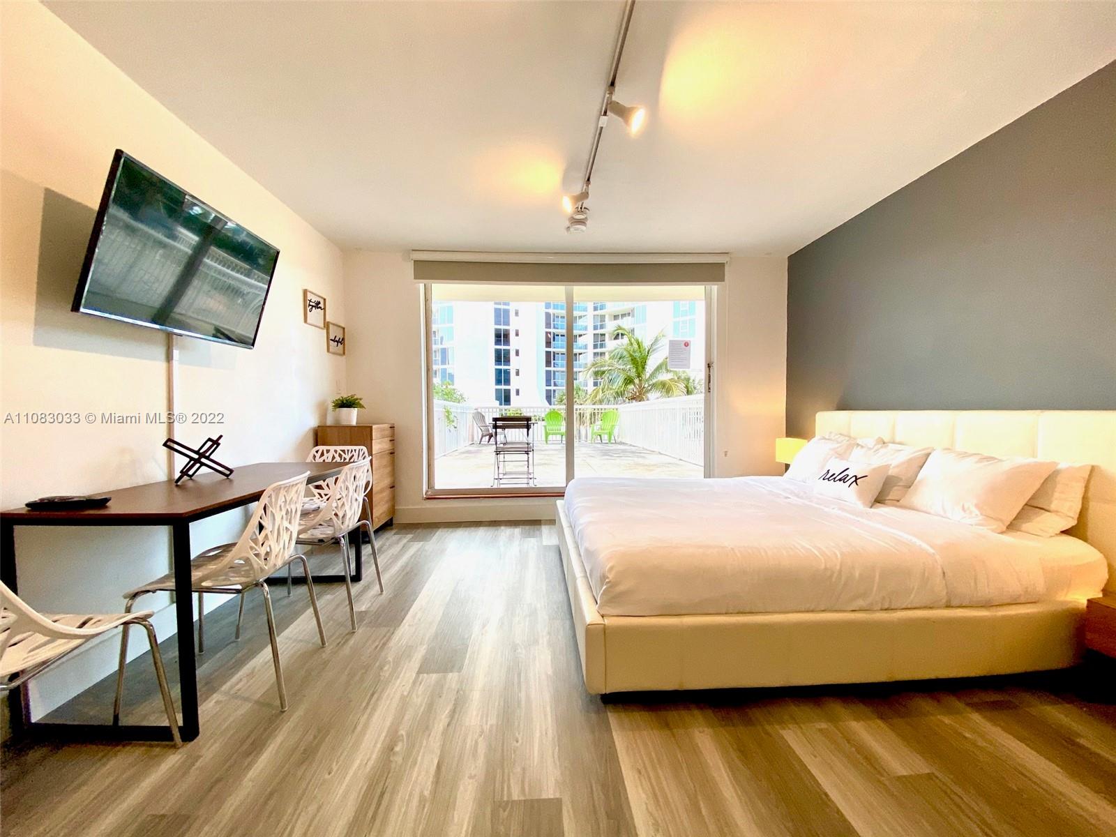 Professionally staged bedroom in Miami