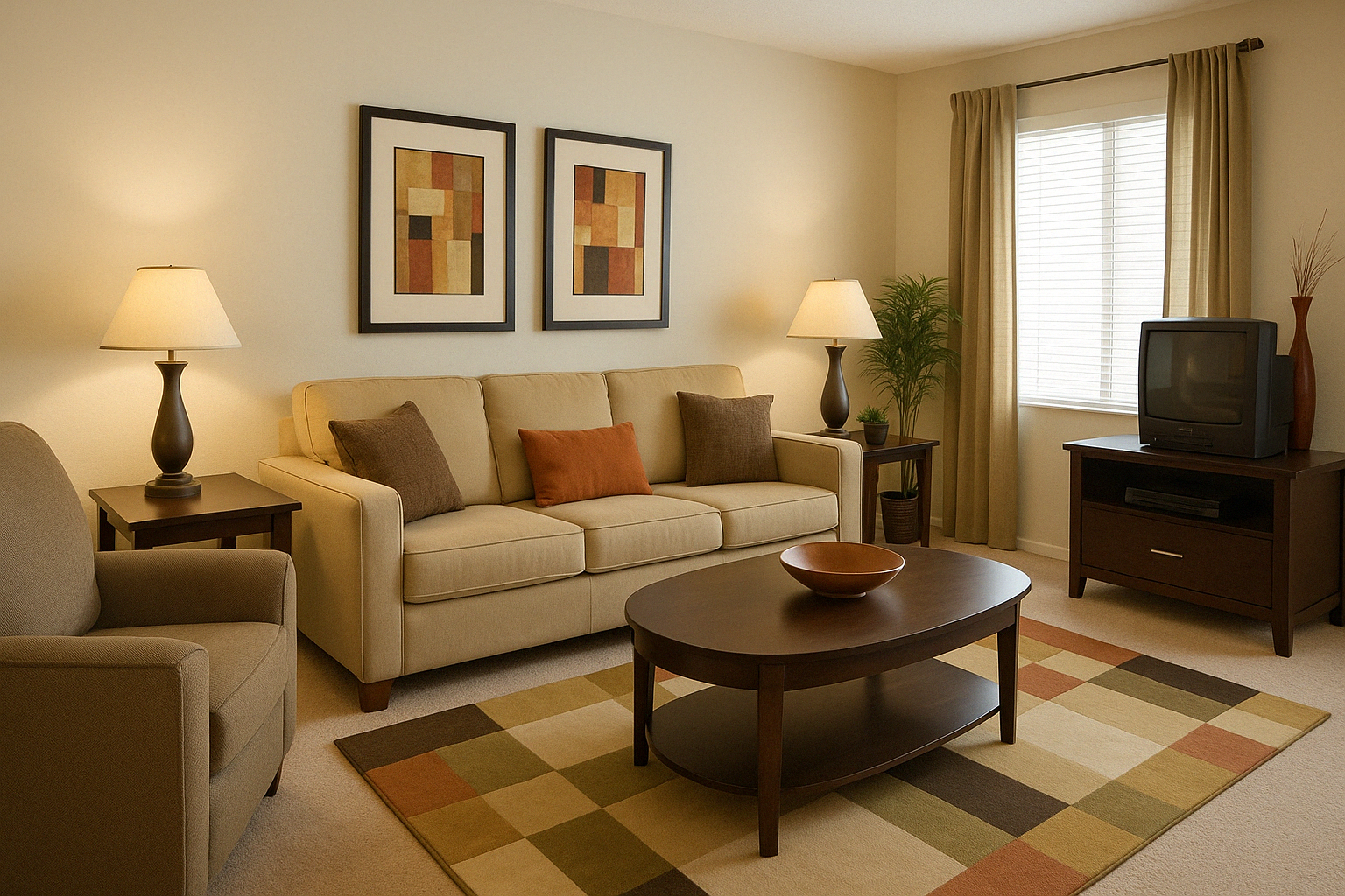 Early 2000s living room design