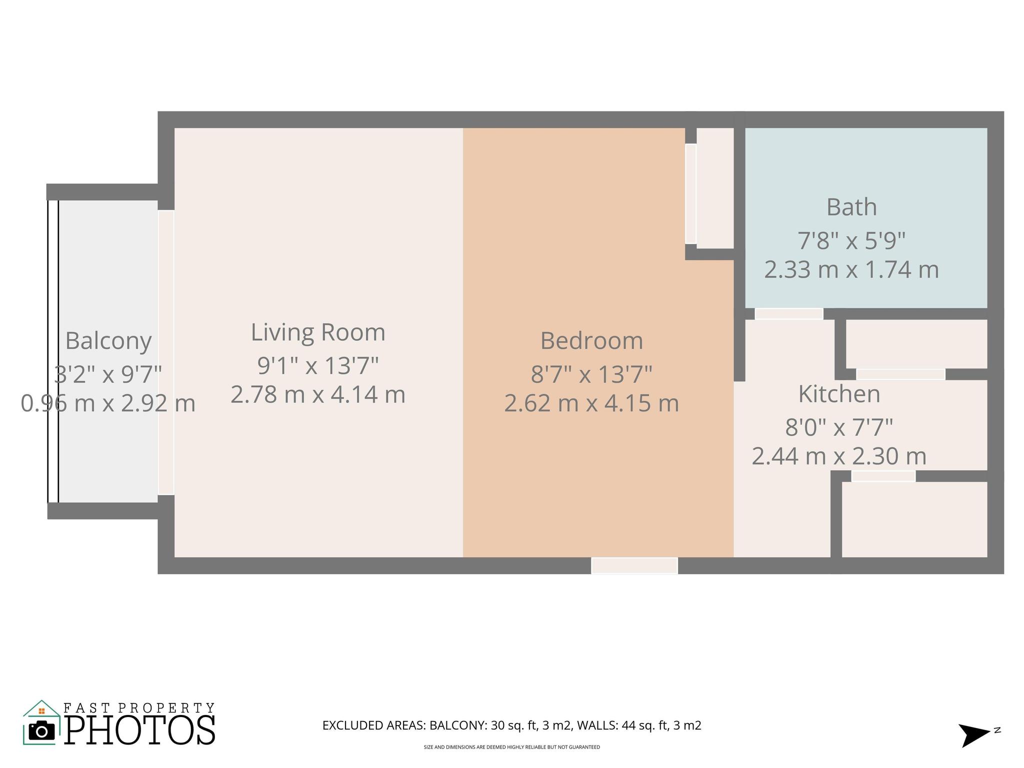 Beach Studio + Private Balcony /309